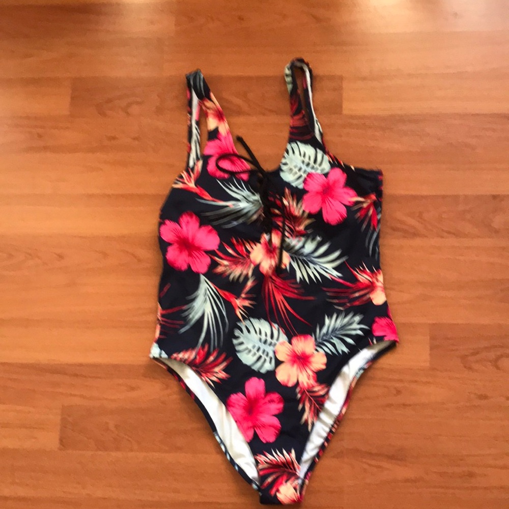 Pink Victoria Secret floral swimsuit